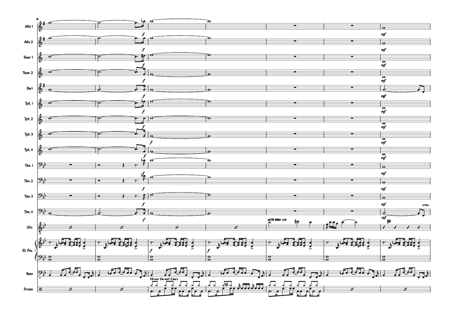 Page 10 of Sheet music PDF Piano Also sprach the MC big band Piano - Composed: R Straus Modified: Doedato Arr for big band : Gav