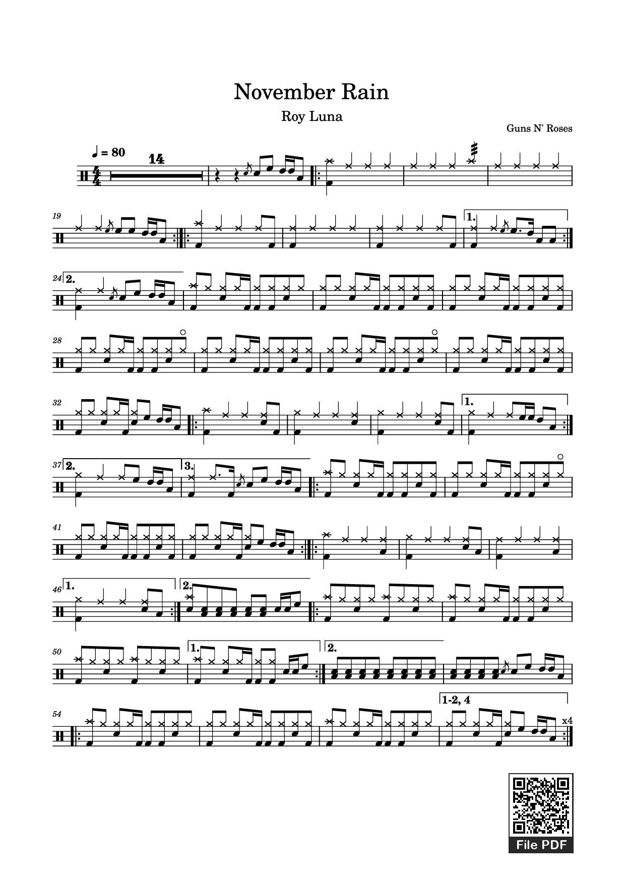 November Rain - Guns N' Roses