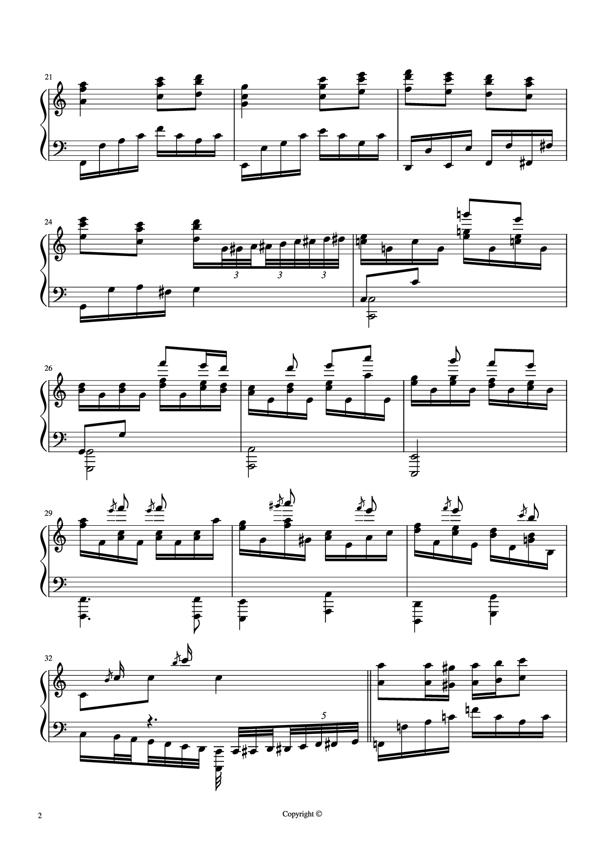 Page 2 of Sheet music PDF Piano Ngày Xuân Long Phụng Sum Vầy Piano epic version - Hazel Nguyen