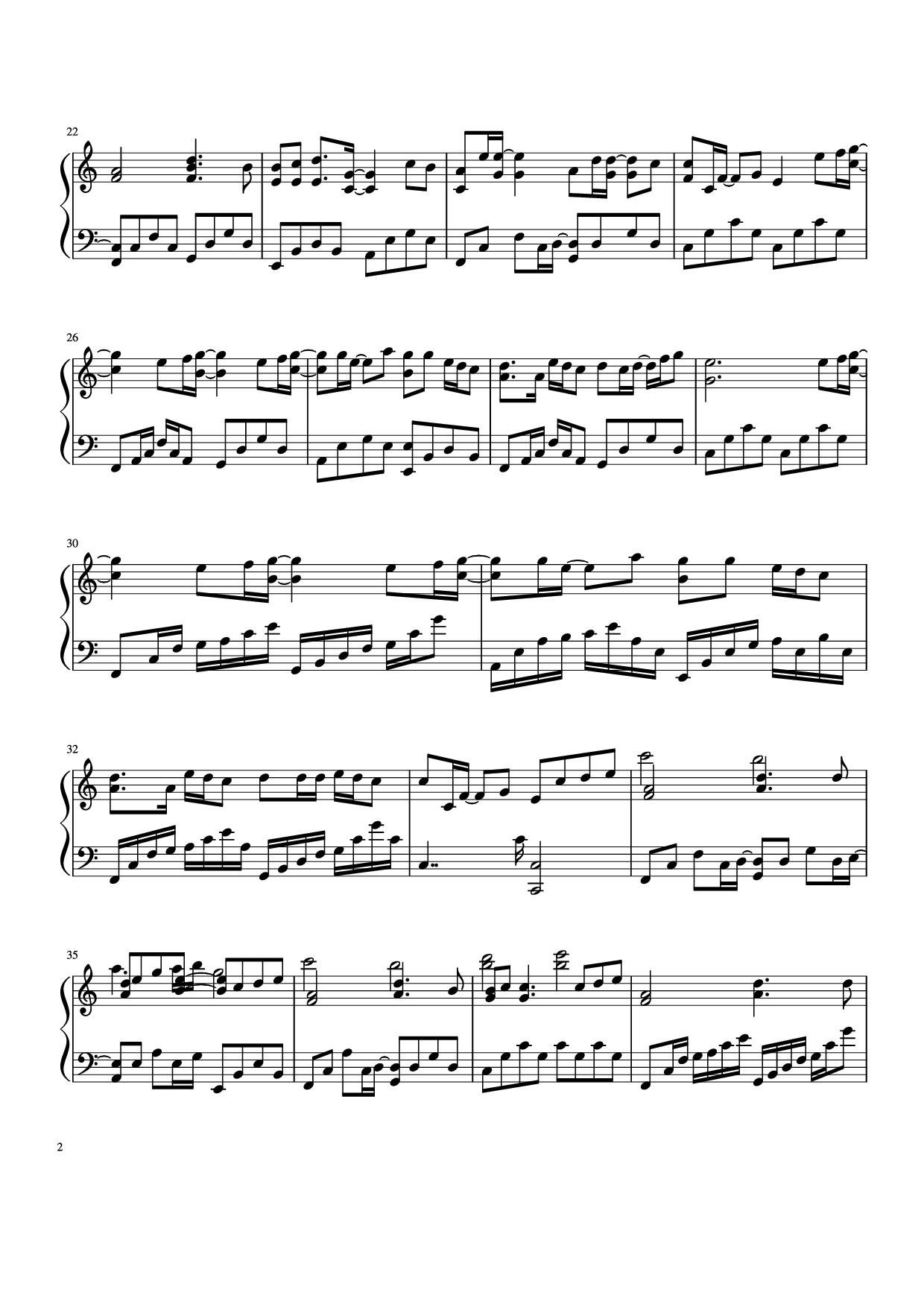 Page 2 of Sheet music PDF Piano Nơi này có anh Piano - Sơn Tùng
