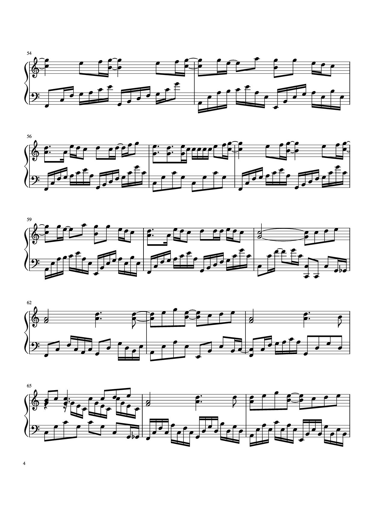 Page 4 of Sheet music PDF Piano Nơi này có anh Piano - Sơn Tùng