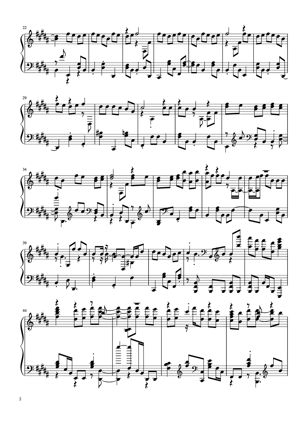 Page 2 of Sheet music PDF Piano Đừng làm trái tim anh đau Piano - Bởi: Sơn Tùng M-PT