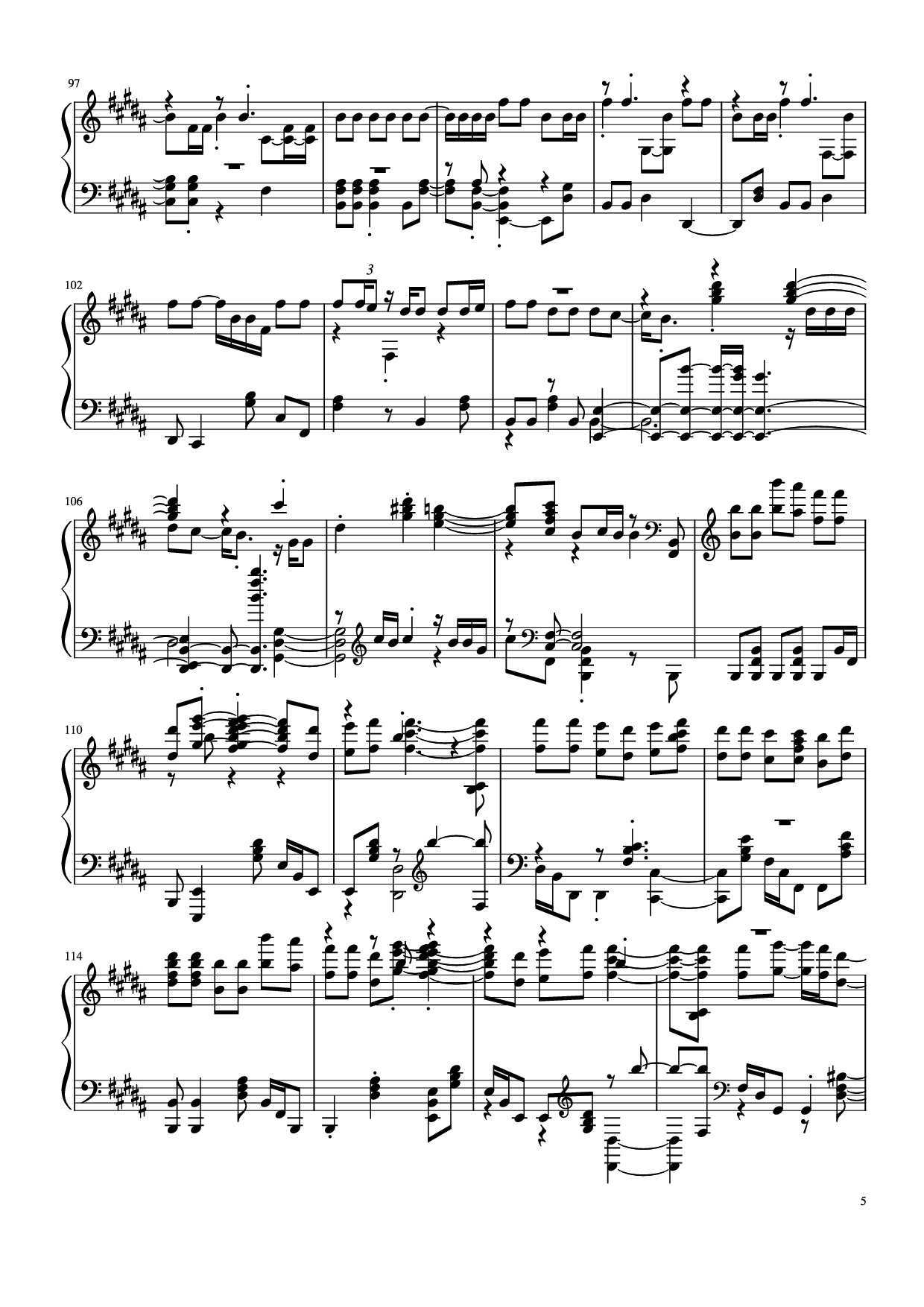 Page 5 of Sheet music PDF Piano Đừng làm trái tim anh đau Piano - Bởi: Sơn Tùng M-PT