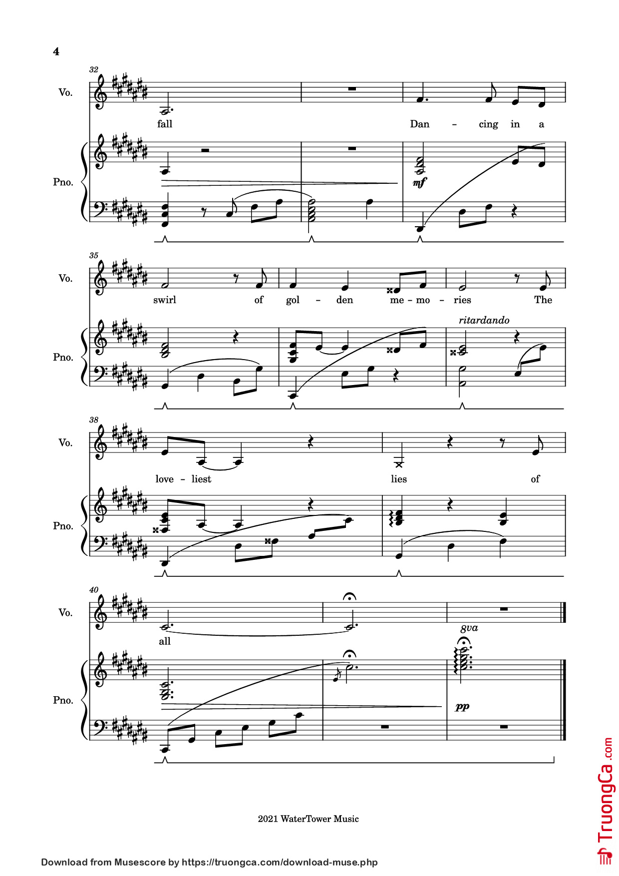 Page 4 of Sheet music PDF Piano Into the Unknown Piano - The Blasting Company