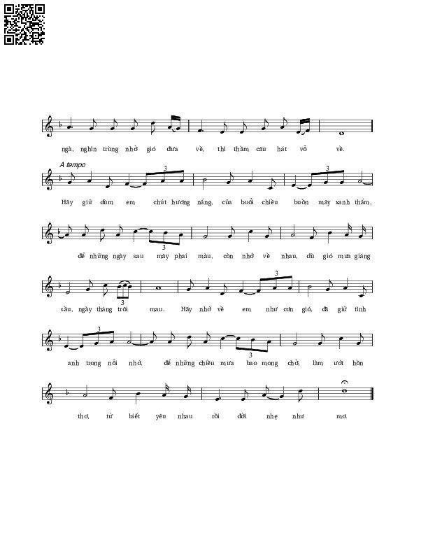 Page 2 of Sheet music PDF Hãy nghe em hát - Lê Vân Tú