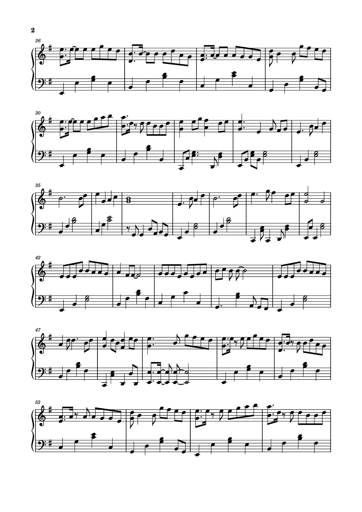 Page 2 of Sheet music PDF Piano 晚风作酒 (Vãn Phong Tác Tửu) Piano - Jessy Chen