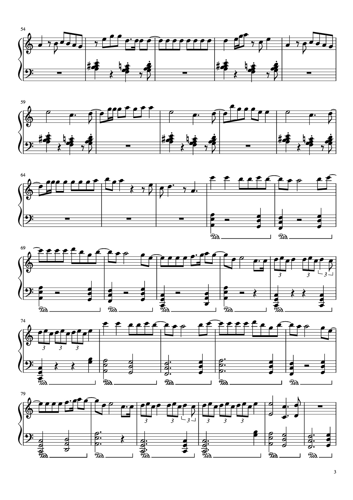 Page 3 of Sheet music PDF Piano No Tears Left to Cry Piano - Ariana Grande, Max Martin and Savan Kotecha