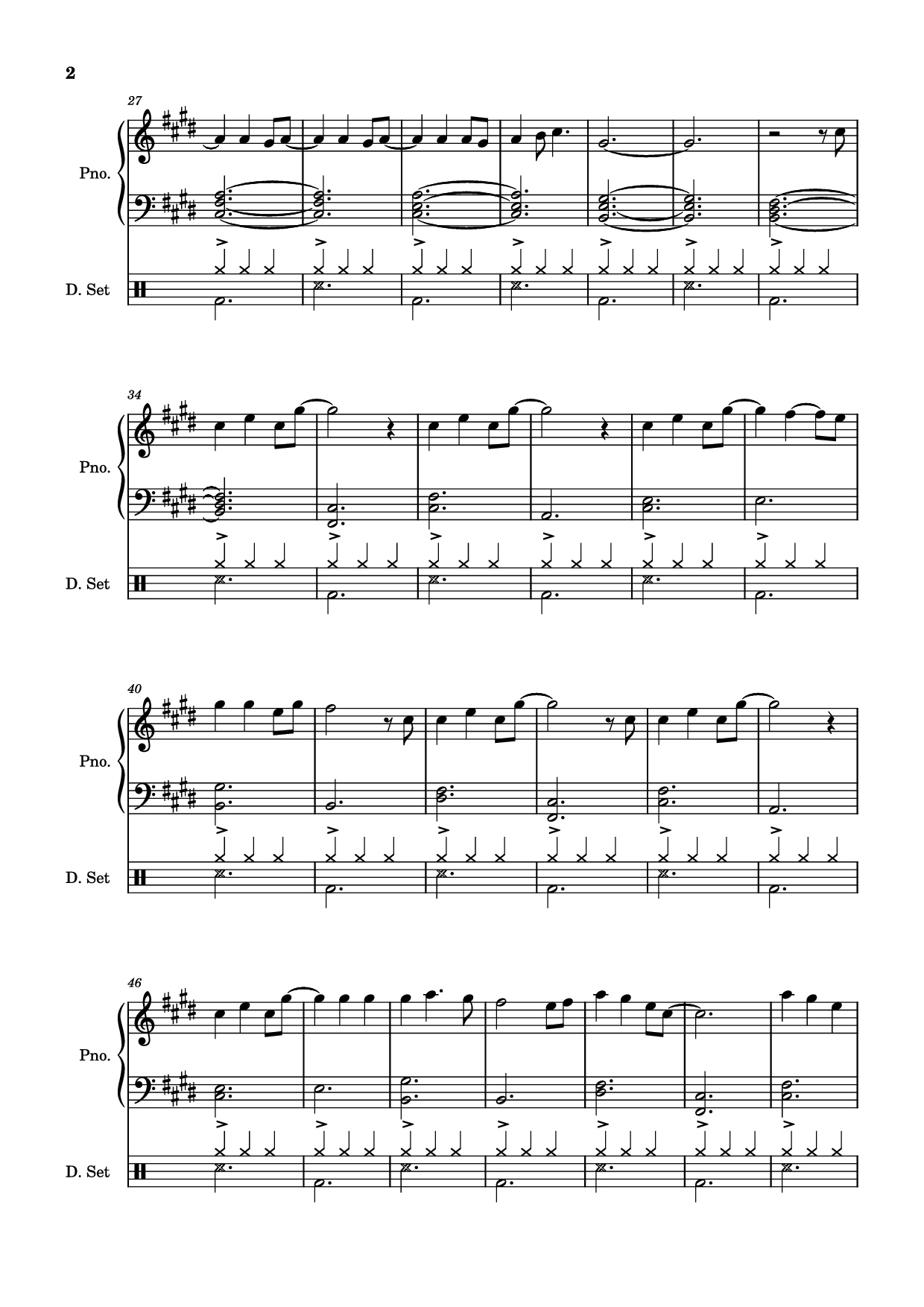 Page 2 of Sheet music PDF Piano Those Eyes Piano - Words and Music by