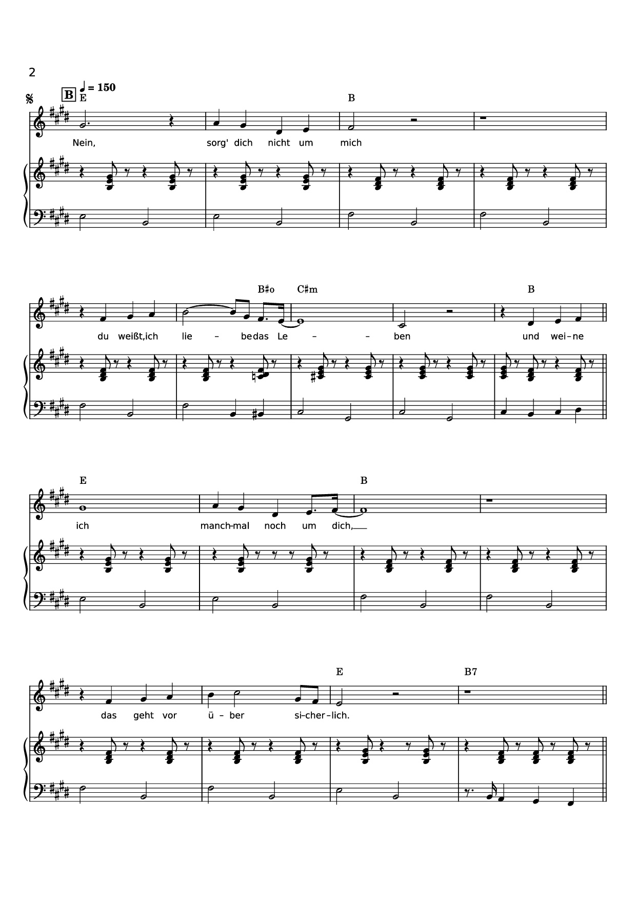 Page 2 of Sheet music PDF Piano ICH LIEBE DAS LEBEN Piano - Words & Music by LEO LEANDROS, KLAUS MUNRO