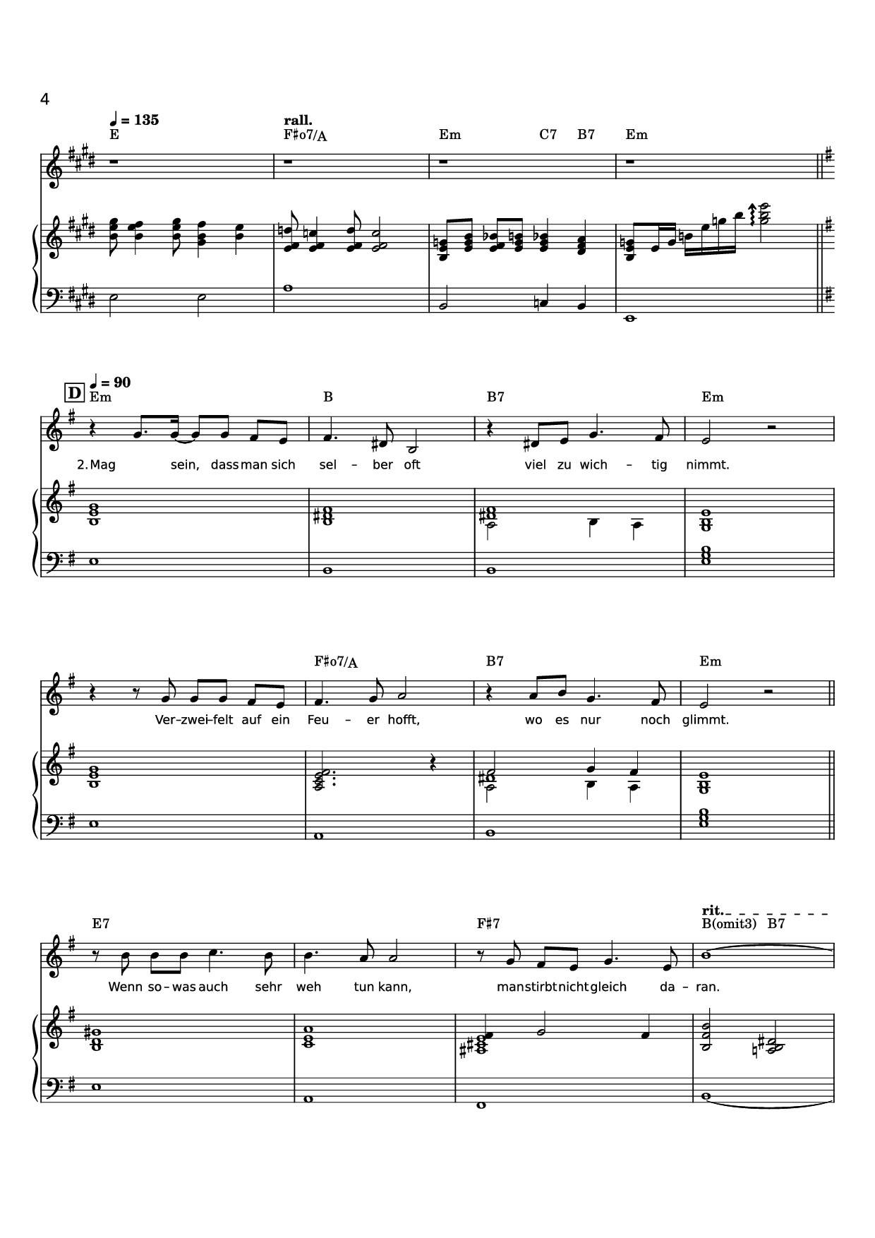 Page 4 of Sheet music PDF Piano ICH LIEBE DAS LEBEN Piano - Words & Music by LEO LEANDROS, KLAUS MUNRO