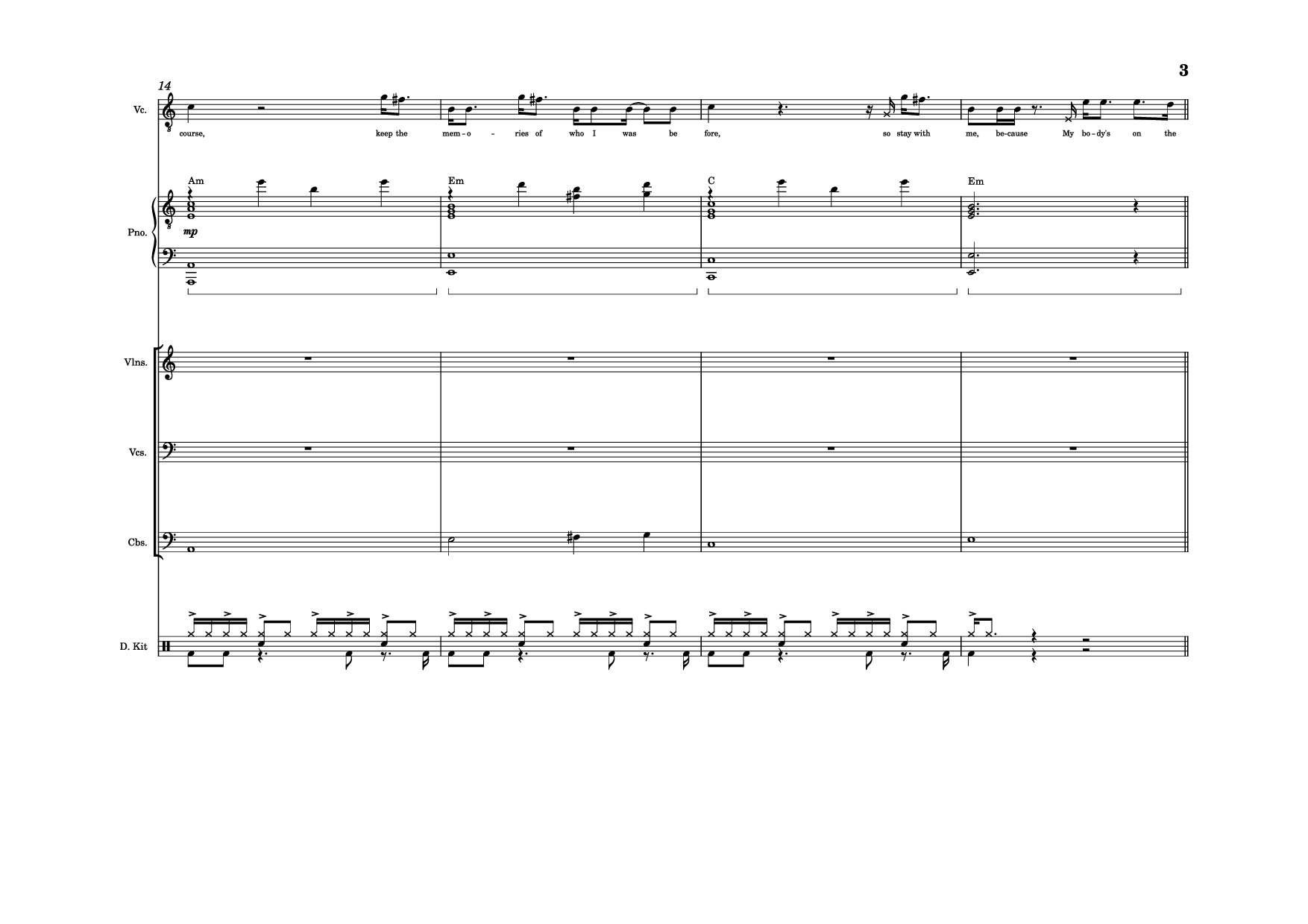 Page 3 of Sheet music PDF The Line Piano - Twenty one pilots