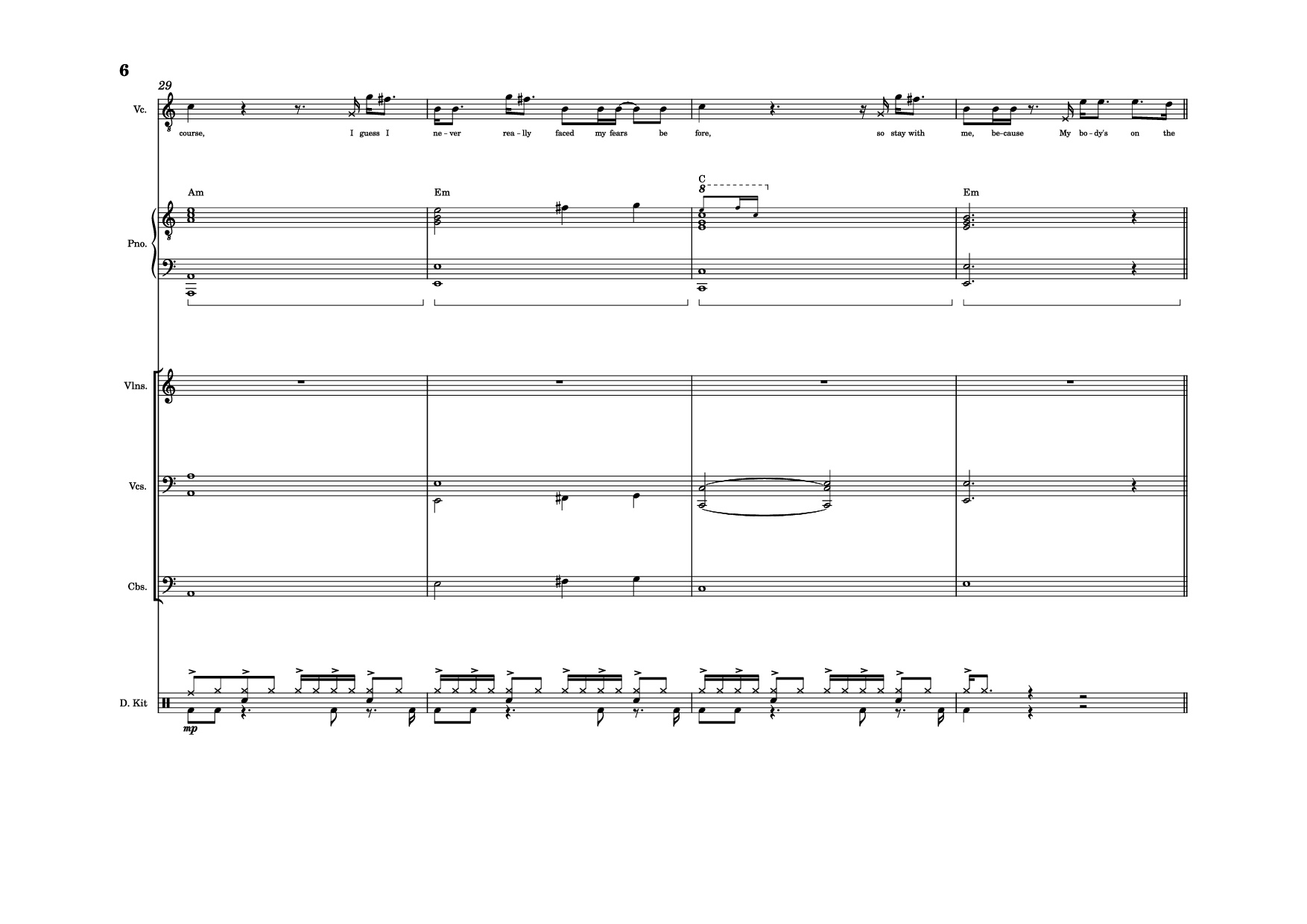 Page 6 of Sheet music PDF The Line Piano - Twenty one pilots