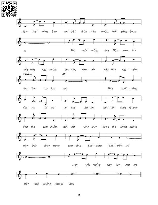 Page 4 of Sheet music PDF Hãy ngồi xuống đây - Lê Uyên Phương