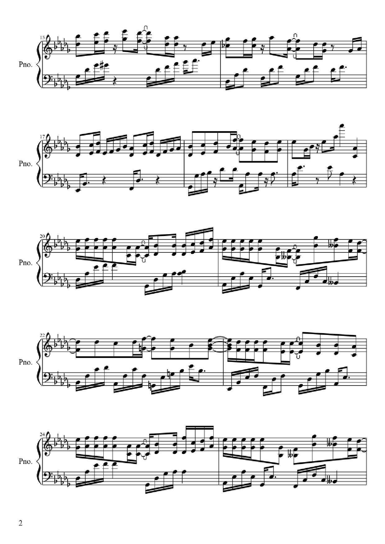 Page 2 of Sheet music PDF Piano Nothing Gonna Change My Love For You Piano - George Benson
