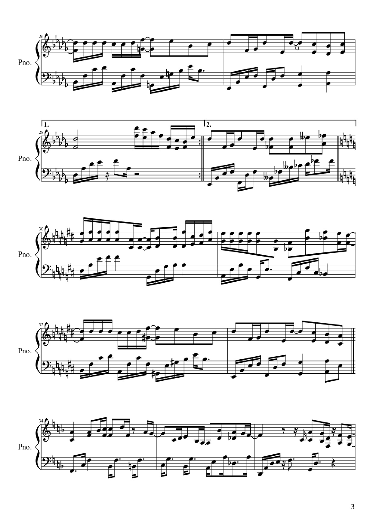 Page 3 of Sheet music PDF Piano Nothing Gonna Change My Love For You Piano - George Benson