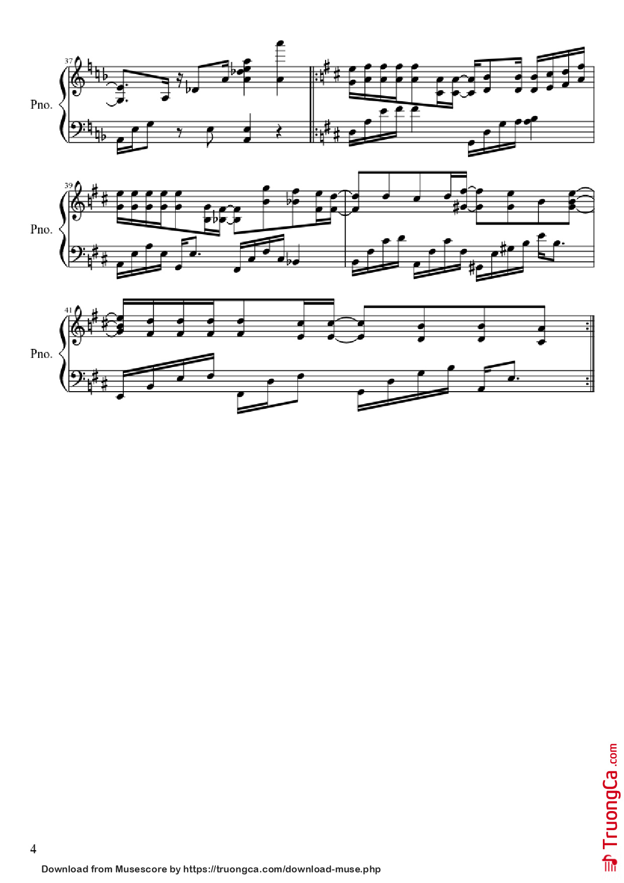 Page 4 of Sheet music PDF Piano Nothing Gonna Change My Love For You Piano - George Benson