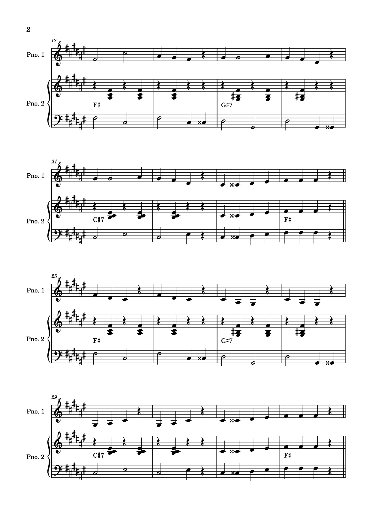 Page 2 of Sheet music PDF Piano The Knuckle Song Piano - Undefined