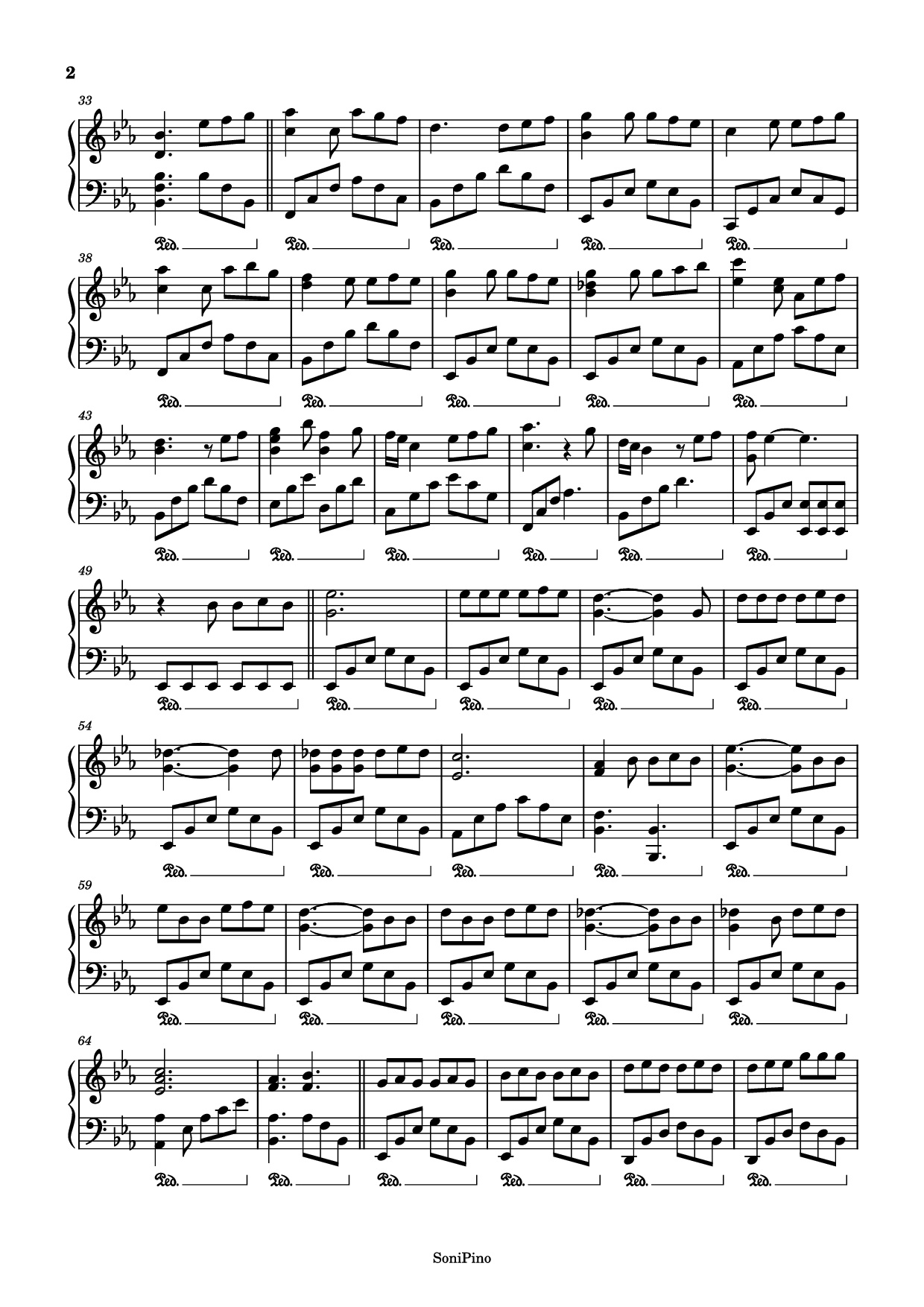 Page 2 of Sheet music PDF Reckless Piano - Piano cover by Montechait & PianellaPiano