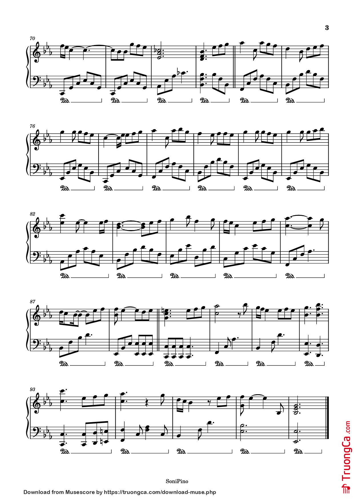 Page 3 of Sheet music PDF Reckless Piano - Piano cover by Montechait & PianellaPiano