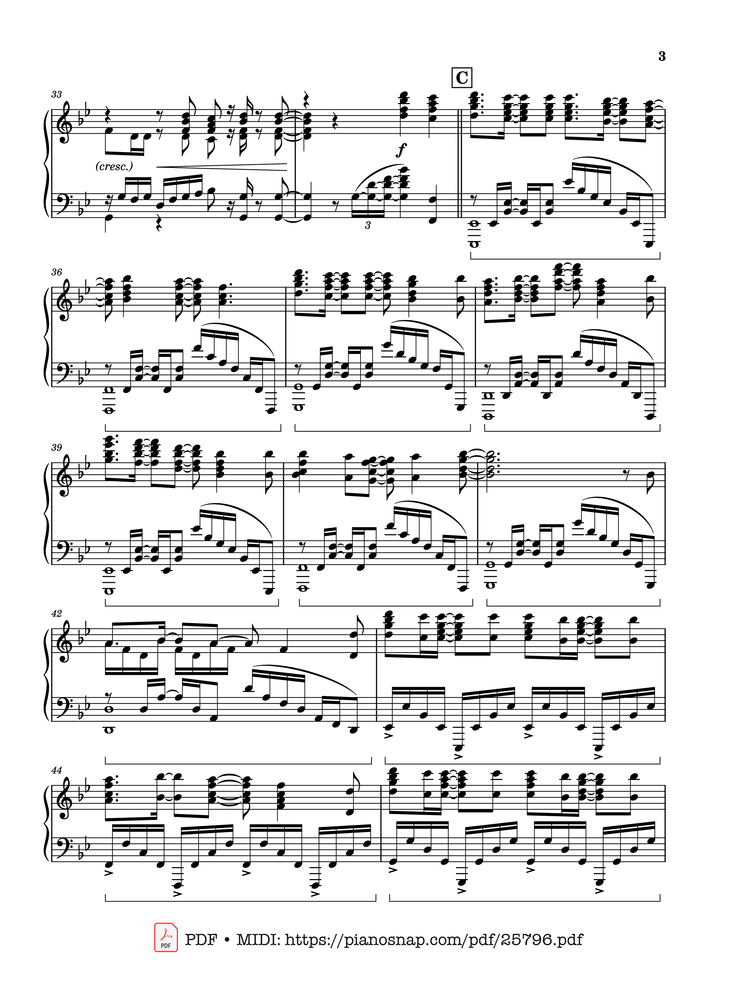 Page 3 of Sheet music PDF Piano Unravel (Tokyo Ghoul) Piano - Animenz