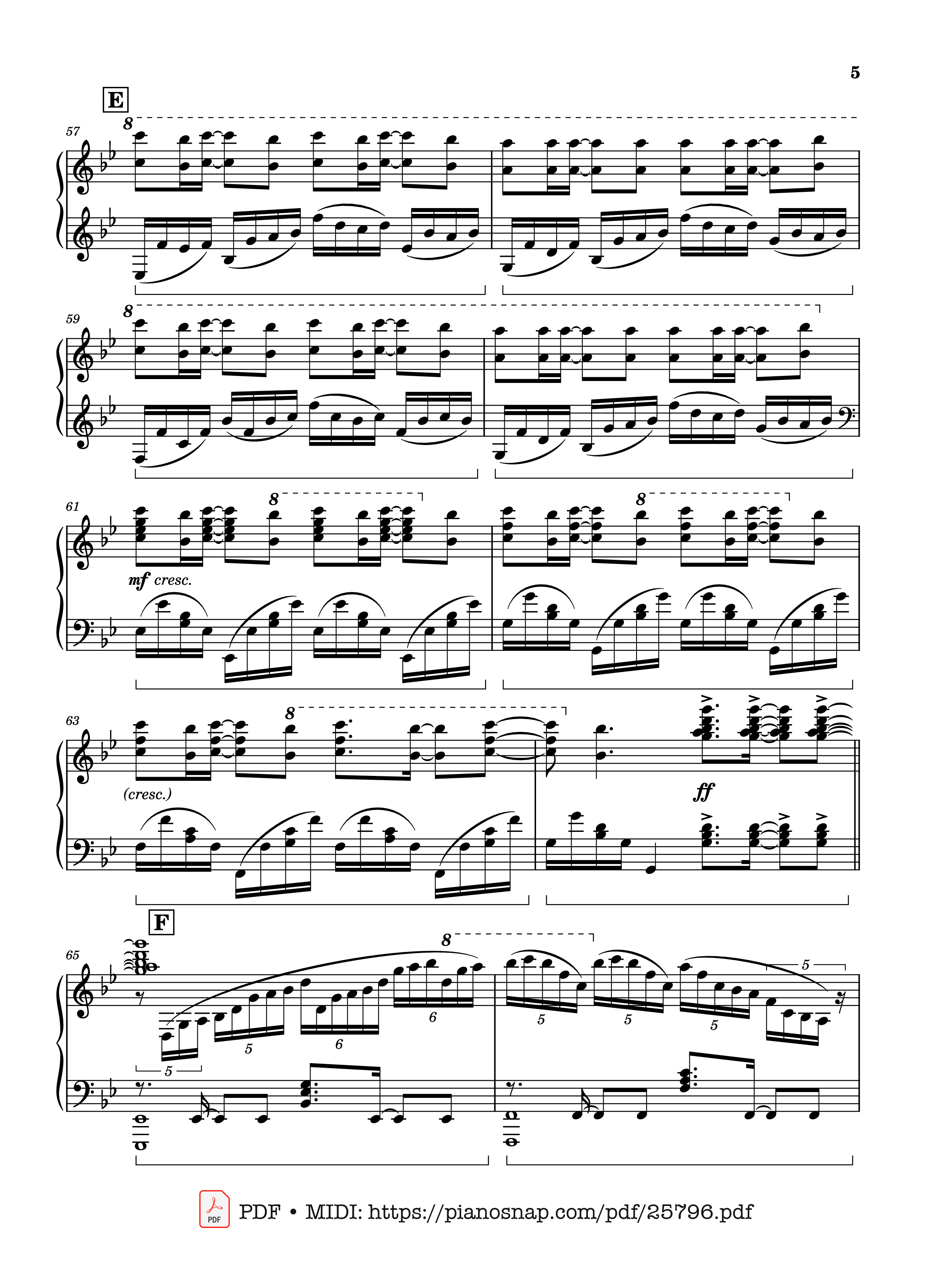 Page 5 of Sheet music PDF Piano Unravel (Tokyo Ghoul) Piano - Animenz