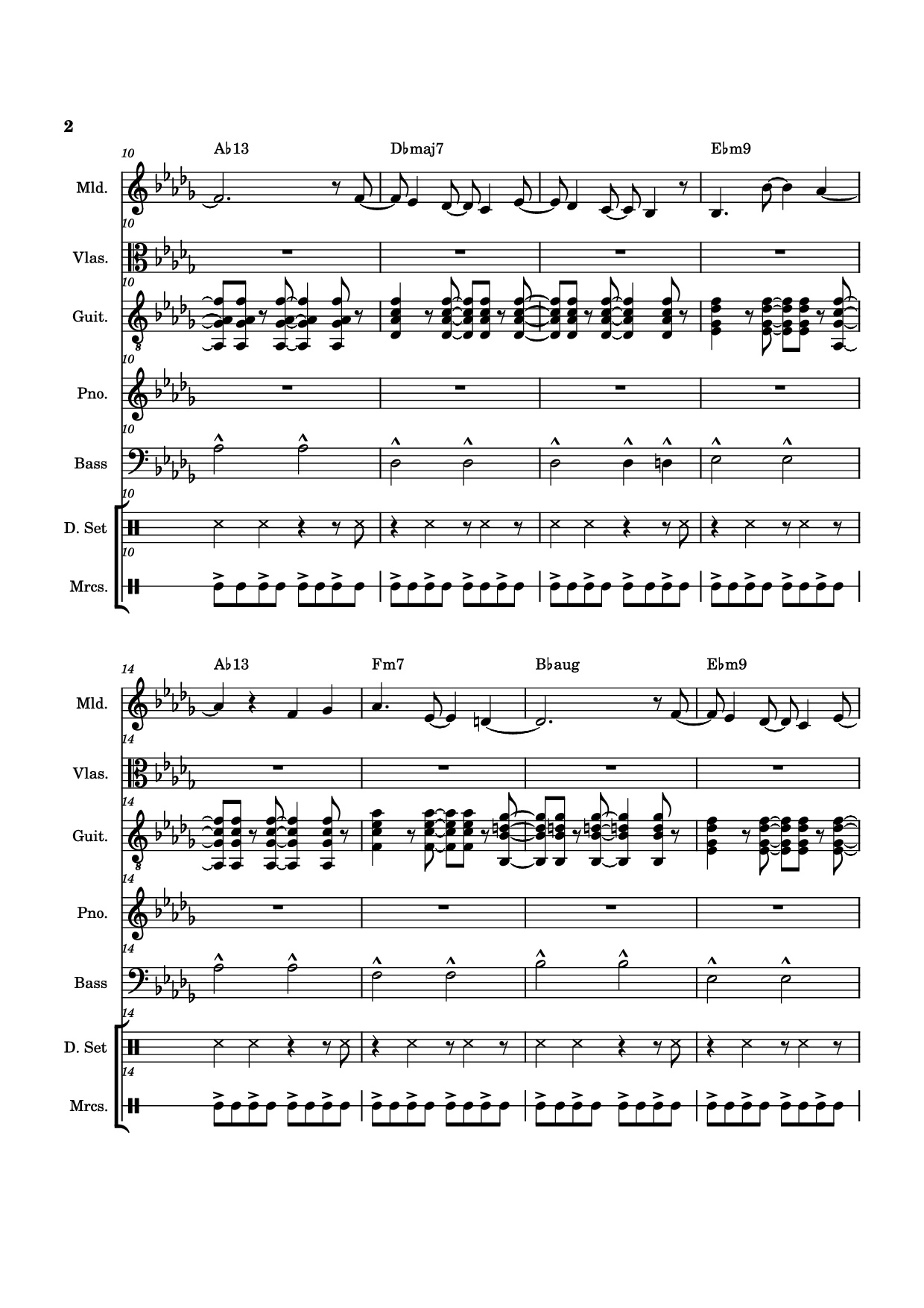 Page 2 of Sheet music PDF Piano Guitar Tab From The Start Piano - Arrangement by ste