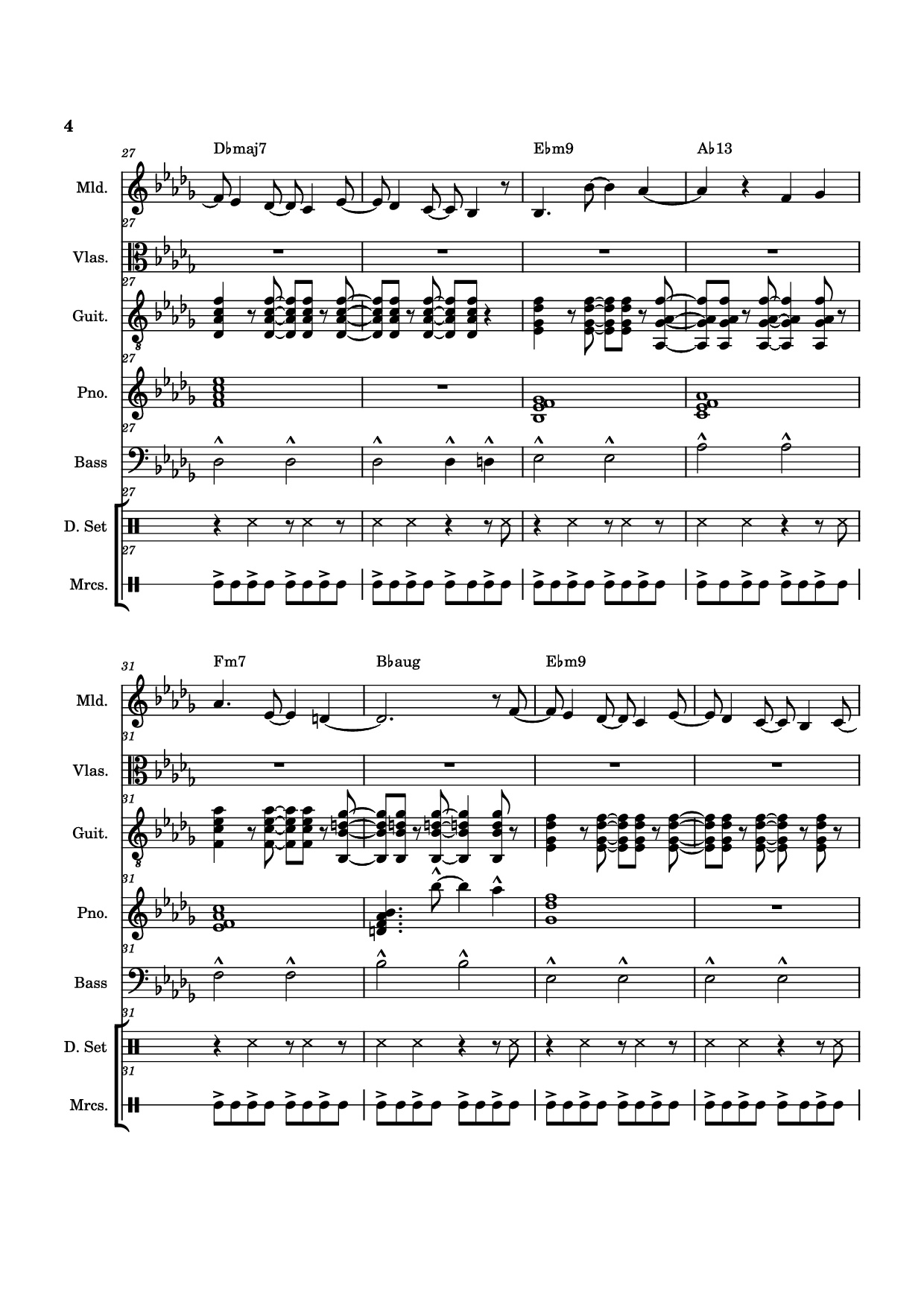 Page 4 of Sheet music PDF Piano Guitar Tab From The Start Piano - Arrangement by ste
