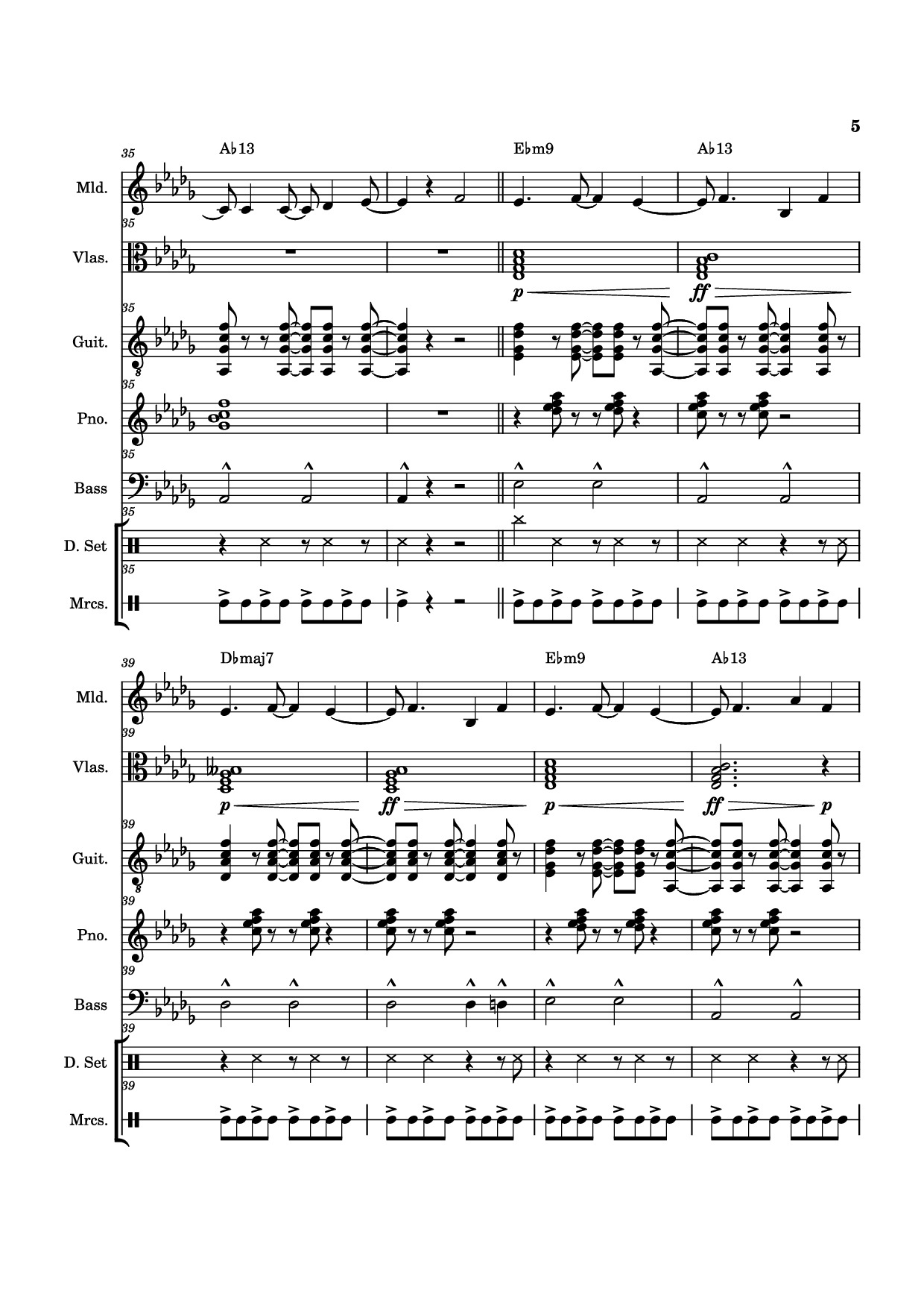 Page 5 of Sheet music PDF Piano Guitar Tab From The Start Piano - Arrangement by ste