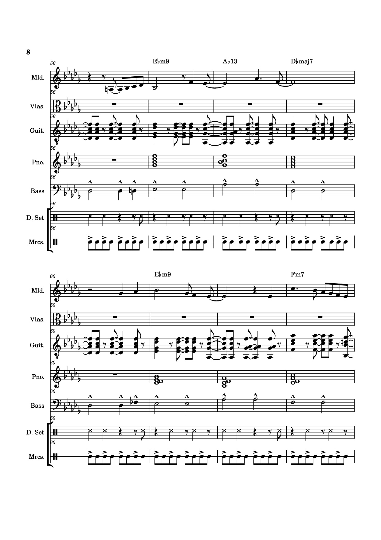 Page 8 of Sheet music PDF Piano Guitar Tab From The Start Piano - Arrangement by ste