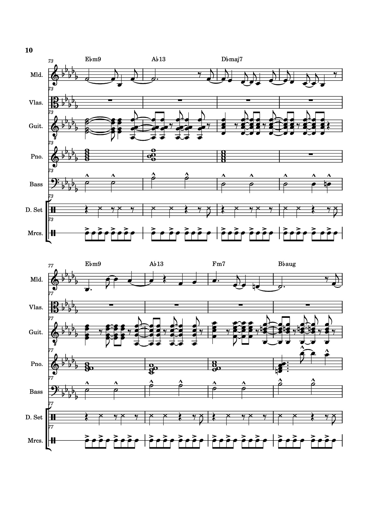Page 10 of Sheet music PDF Piano Guitar Tab From The Start Piano - Arrangement by ste