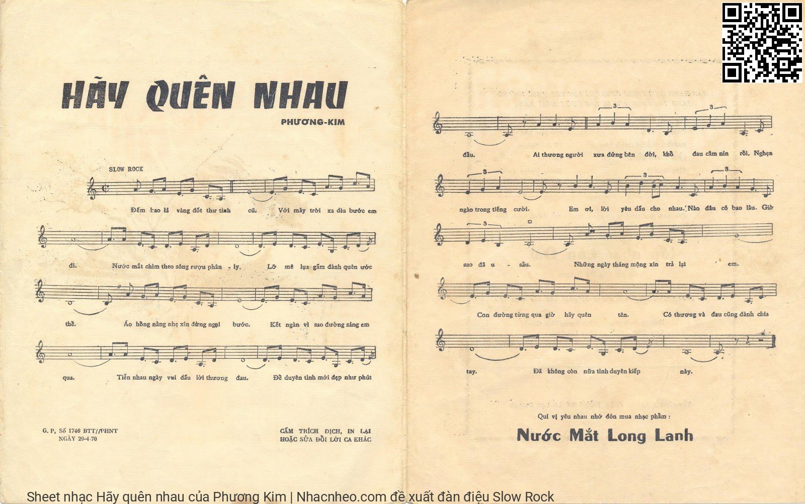 Page 2 of Sheet music PDF Hãy quên nhau - Phương Kim