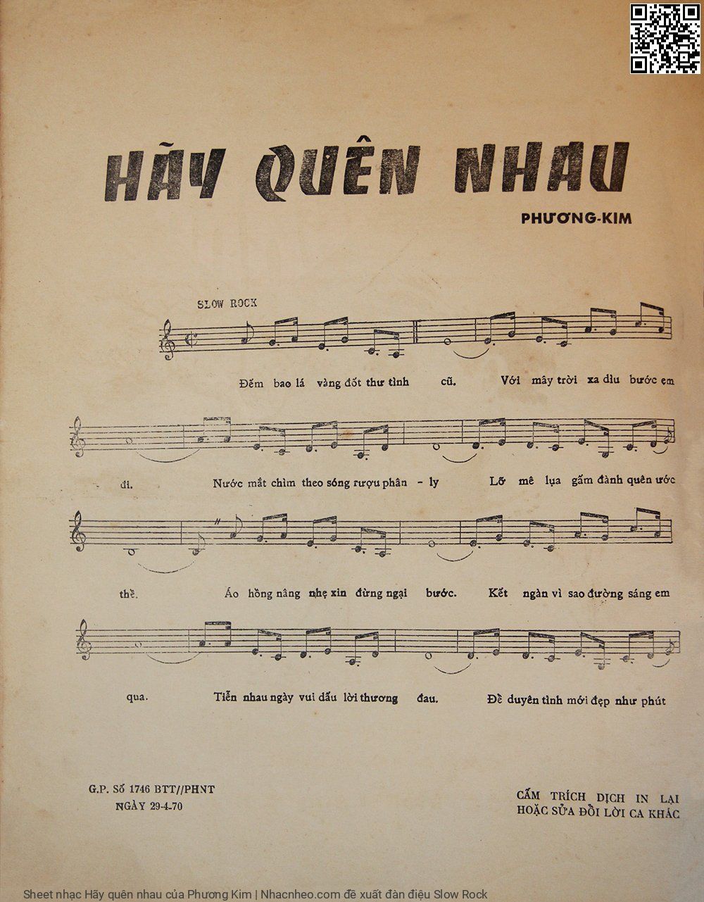 Page 4 of Sheet music PDF Hãy quên nhau - Phương Kim