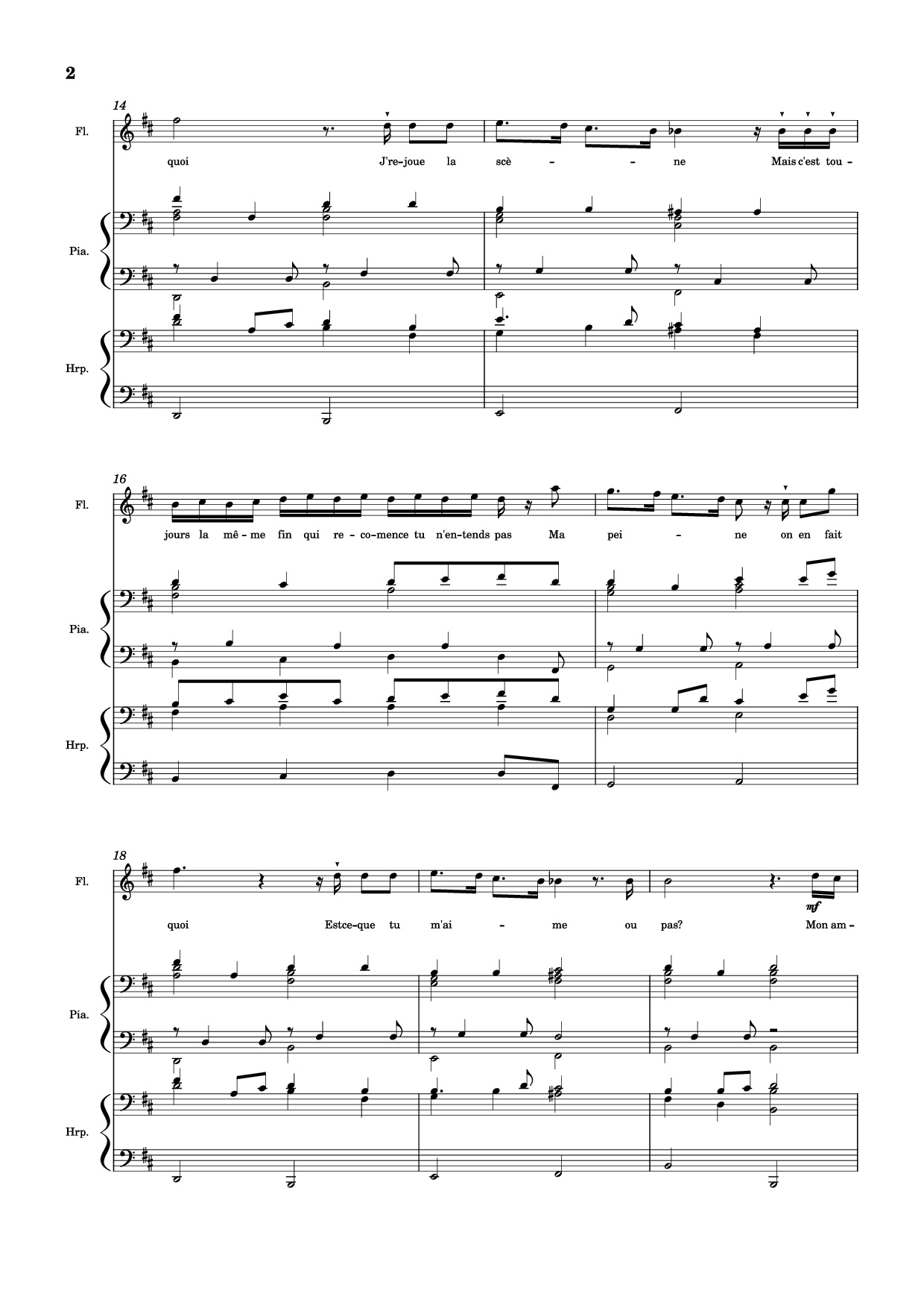 Page 2 of Sheet music PDF Piano Guitar Tab MON AMOUR Piano - Slimane