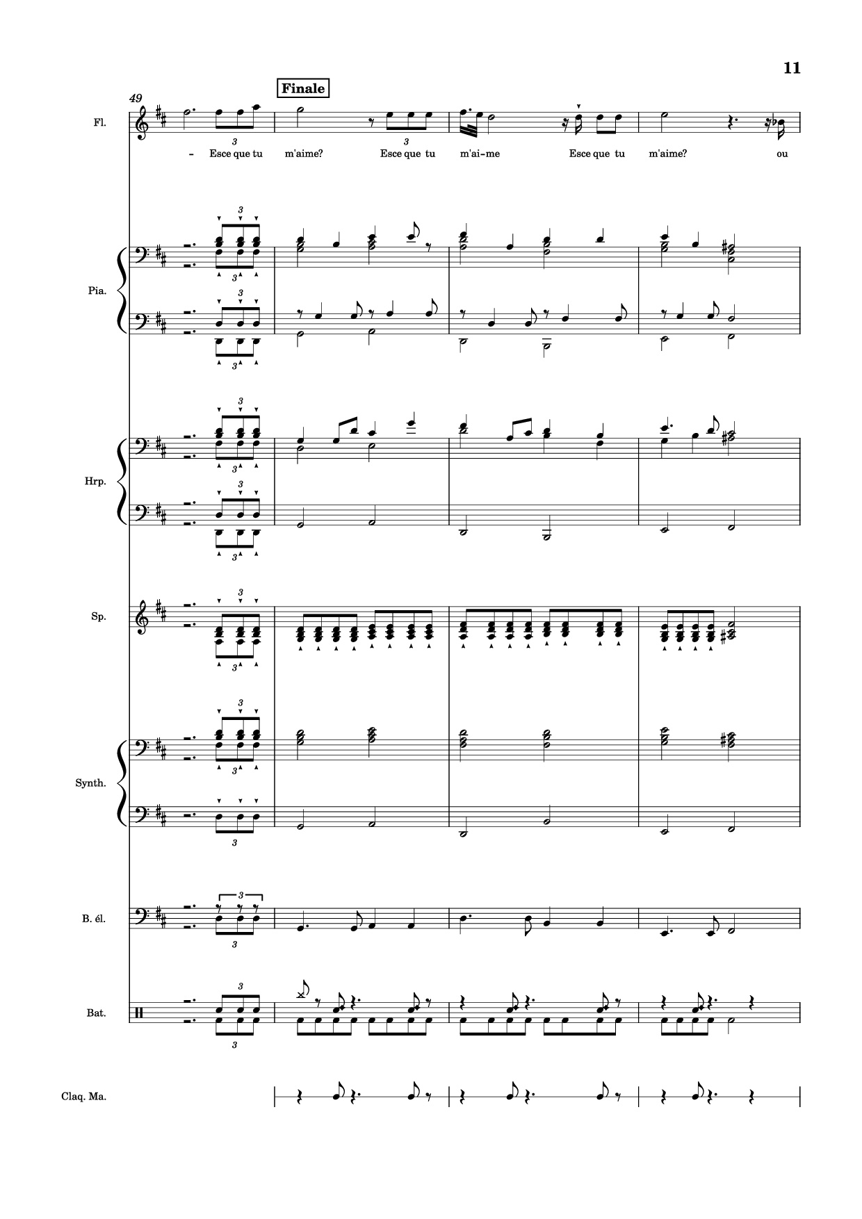 Page 11 of Sheet music PDF Piano Guitar Tab MON AMOUR Piano - Slimane