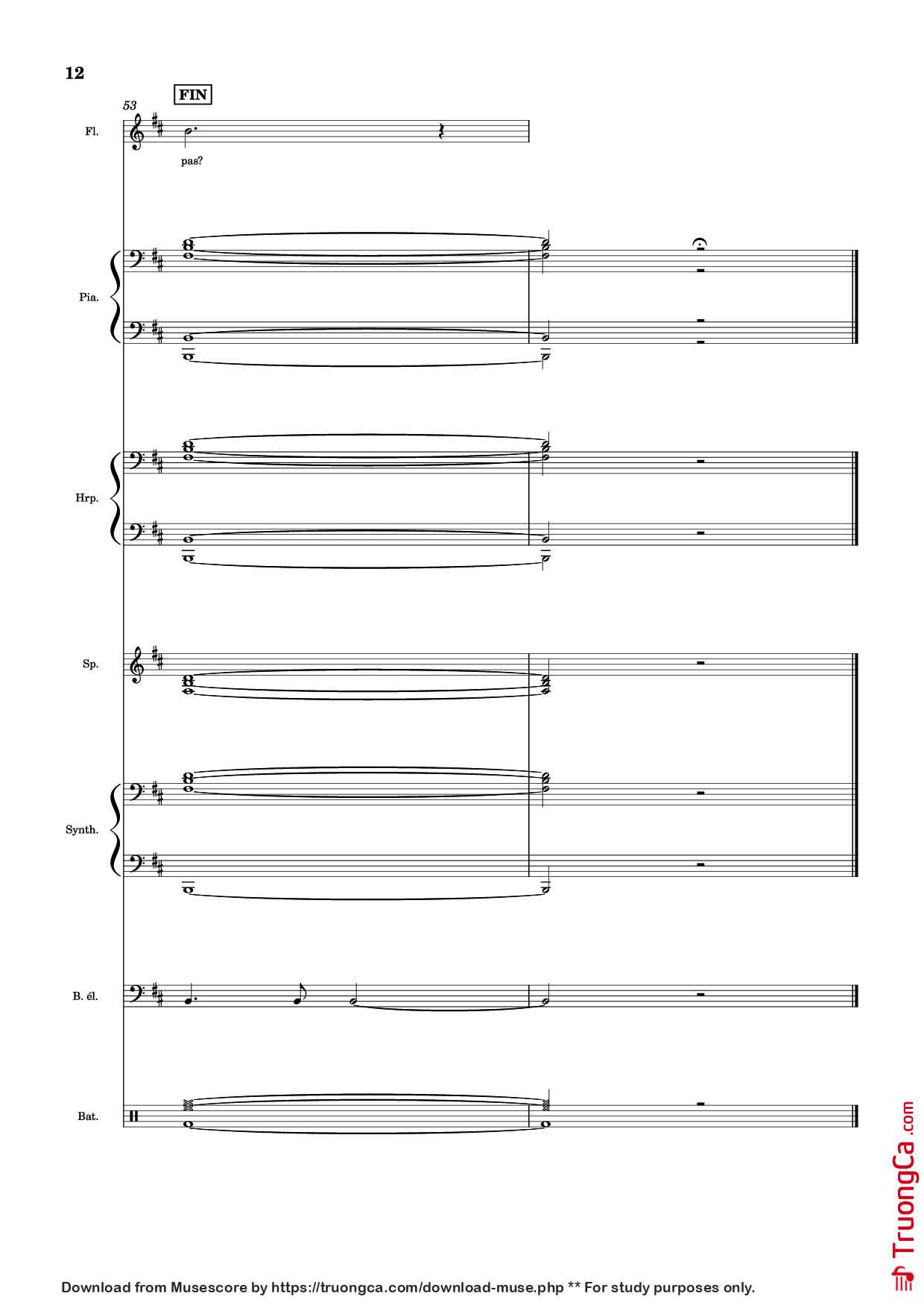 Page 12 of Sheet music PDF Piano Guitar Tab MON AMOUR Piano - Slimane