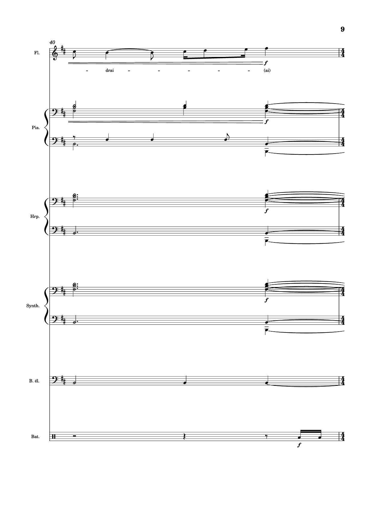 Page 9 of Sheet music PDF Piano Guitar Tab MON AMOUR Piano - Slimane