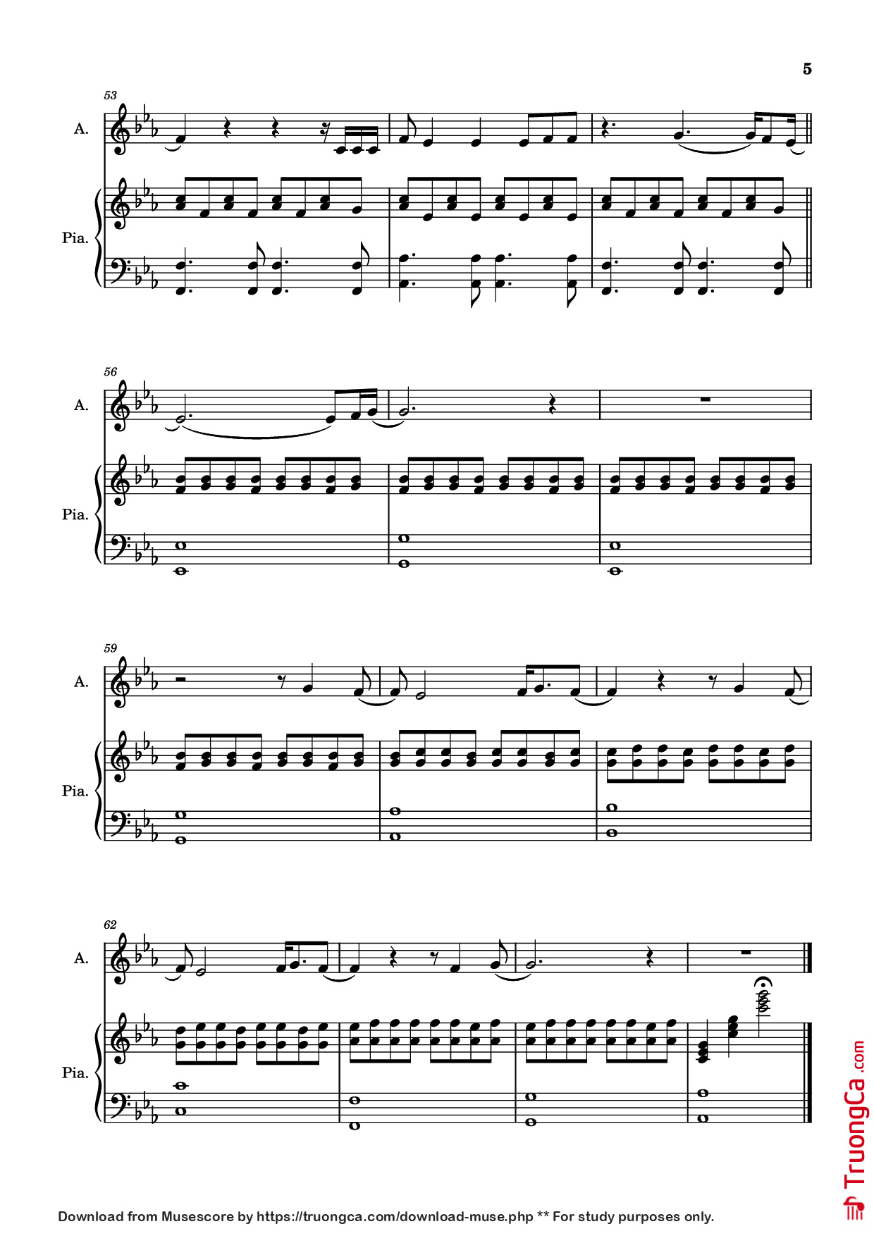 Page 5 of Sheet music PDF Piano Pop corn salé Piano - N. Poz