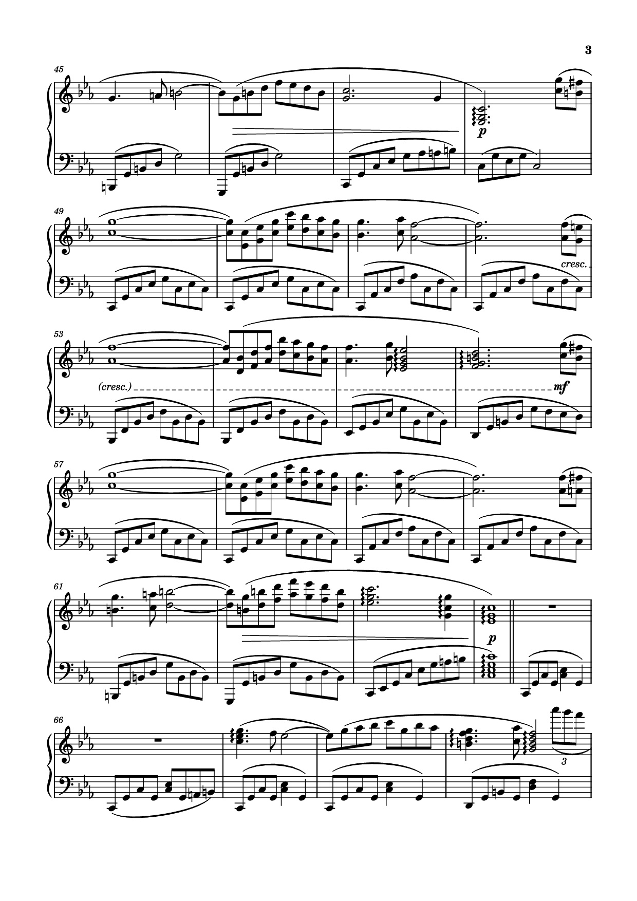 Page 3 of Sheet music PDF Piano Shadow of the Moon Piano - Masao Aichi