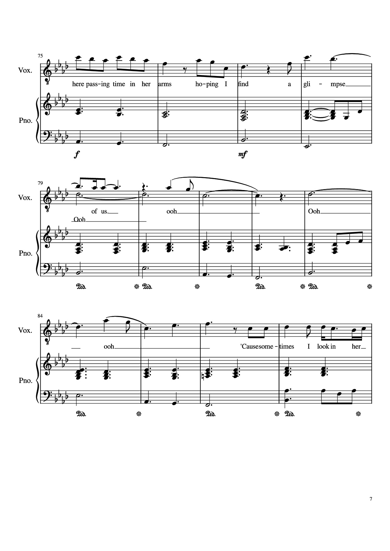 Page 7 of Sheet music PDF Piano Glimpse Of Us Piano - Joji arr. Daniel Almaraz