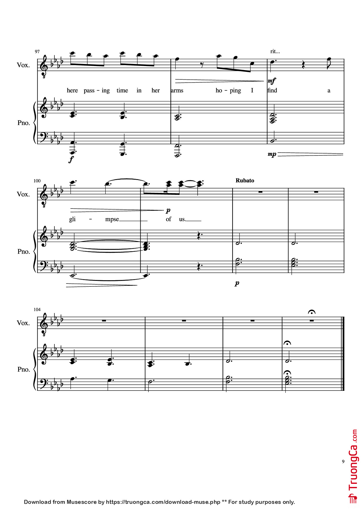 Page 9 of Sheet music PDF Piano Glimpse Of Us Piano - Joji arr. Daniel Almaraz