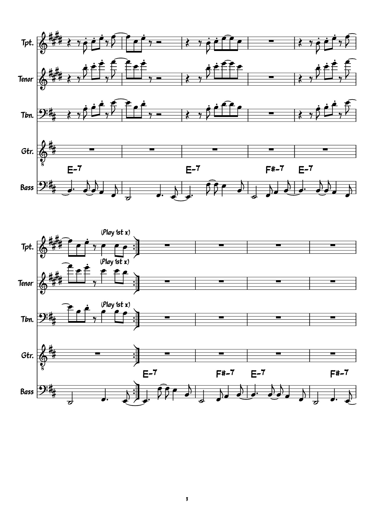 Page 3 of Sheet music PDF Guitar Tab Move On Up Guitar TAB - Curtis Mayfield