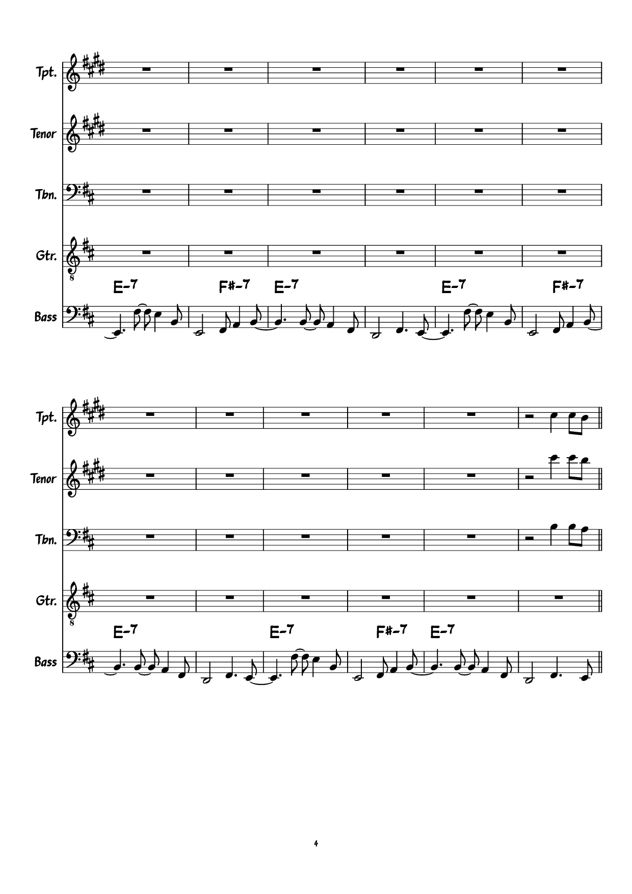 Page 4 of Sheet music PDF Guitar Tab Move On Up Guitar TAB - Curtis Mayfield