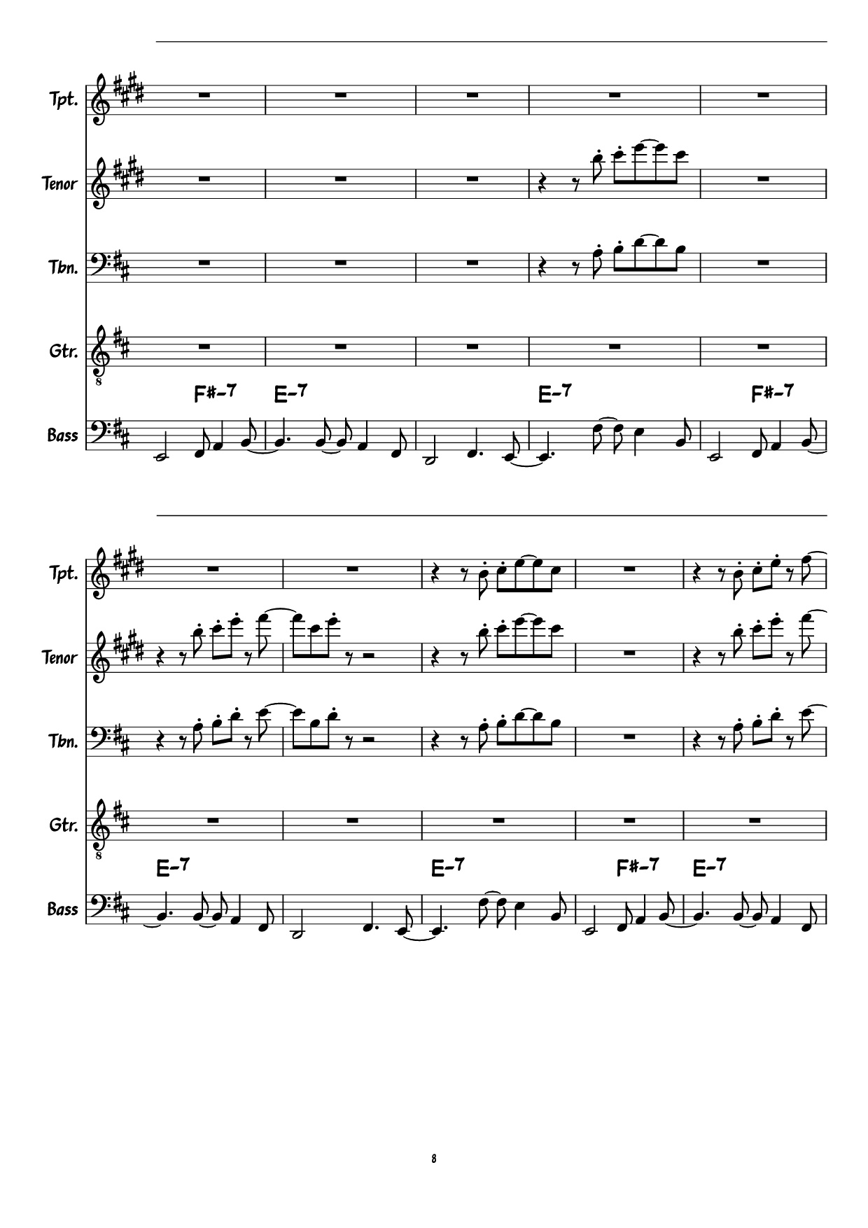 Page 8 of Sheet music PDF Guitar Tab Move On Up Guitar TAB - Curtis Mayfield