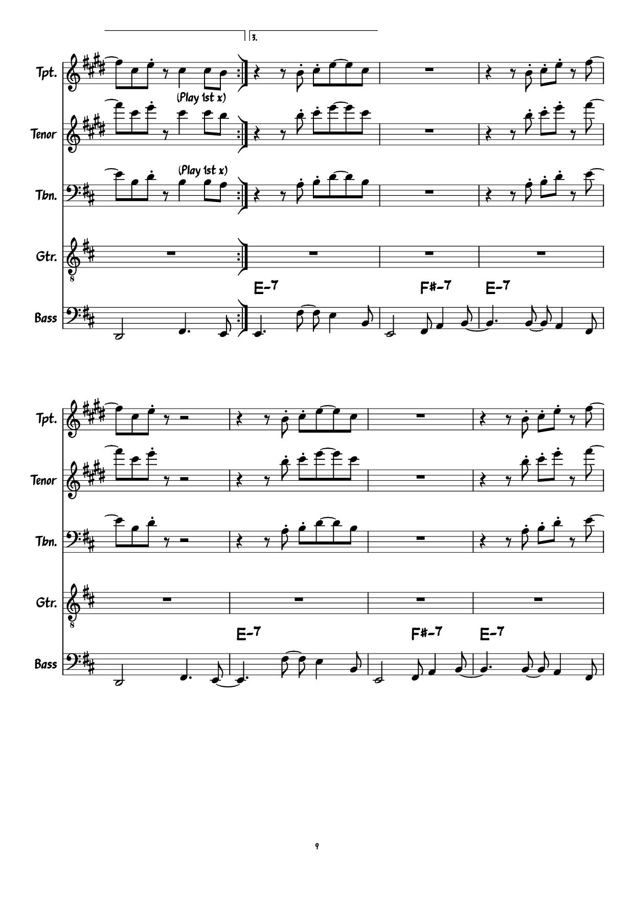 Page 9 of Sheet music PDF Guitar Tab Move On Up Guitar TAB - Curtis Mayfield