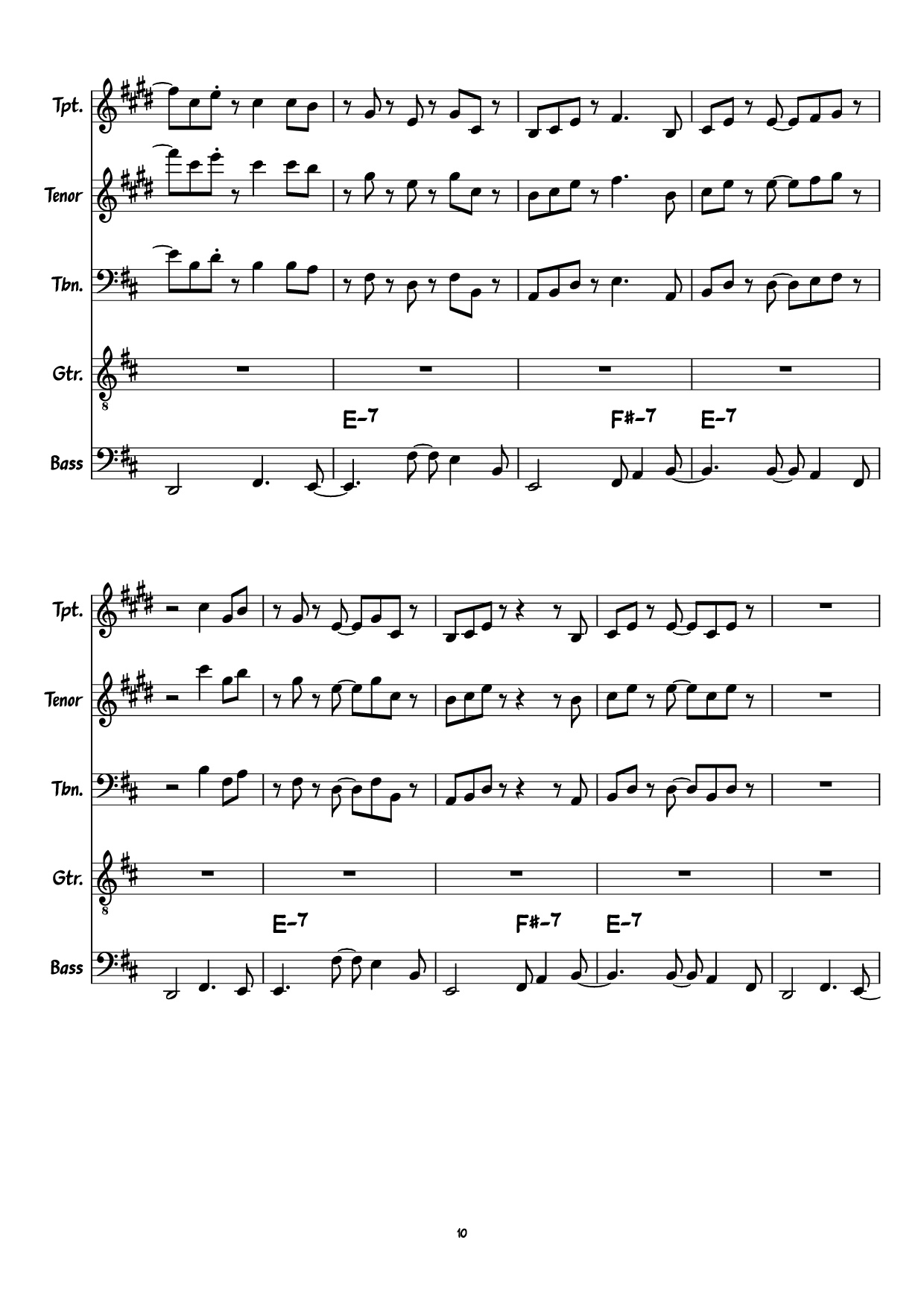 Page 10 of Sheet music PDF Guitar Tab Move On Up Guitar TAB - Curtis Mayfield