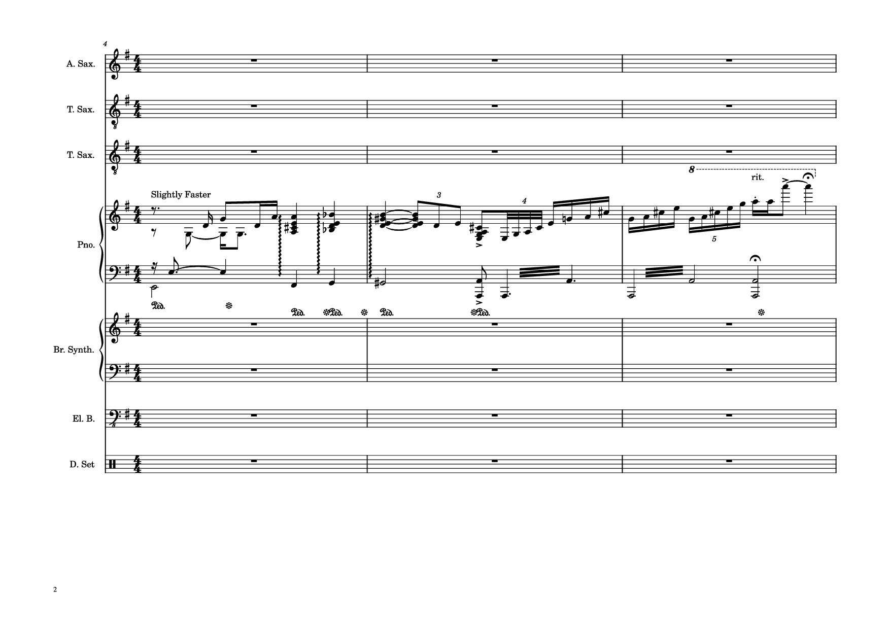 Page 2 of Sheet music PDF Piano Guitar Tab 176th Street Piano - Transcribed by
