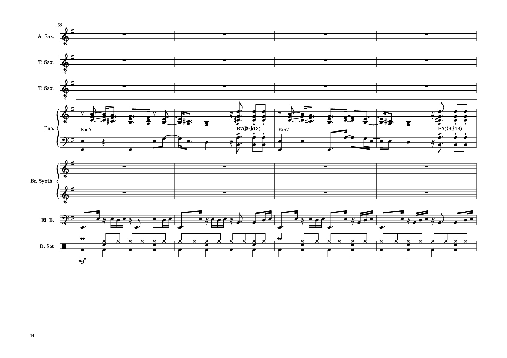 Page 14 of Sheet music PDF Piano Guitar Tab 176th Street Piano - Transcribed by