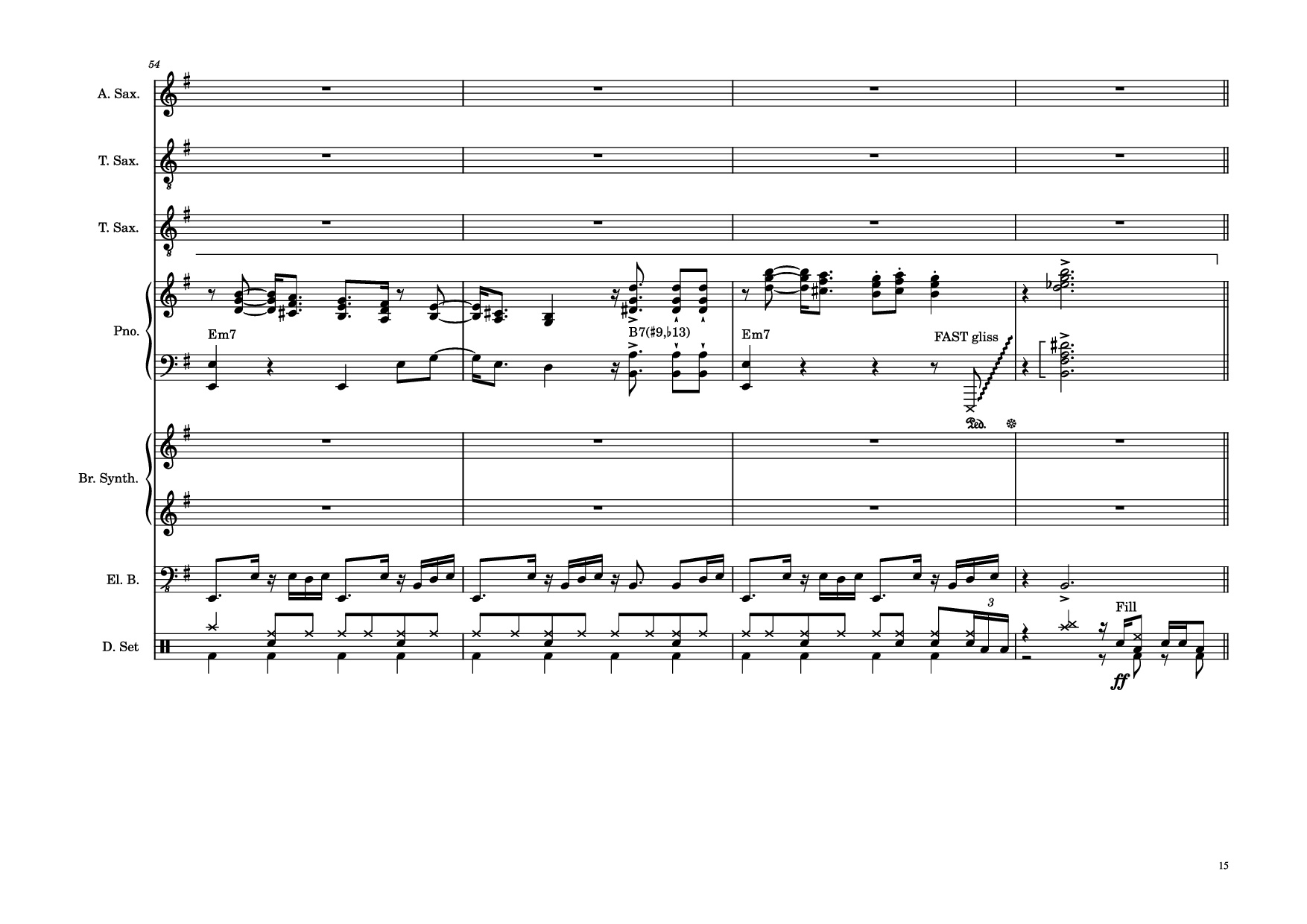 Page 15 of Sheet music PDF Piano Guitar Tab 176th Street Piano - Transcribed by