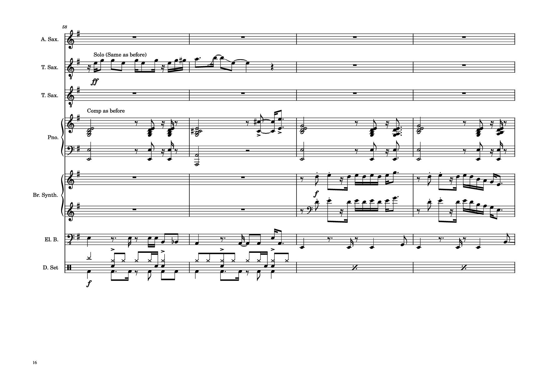 Page 16 of Sheet music PDF Piano Guitar Tab 176th Street Piano - Transcribed by