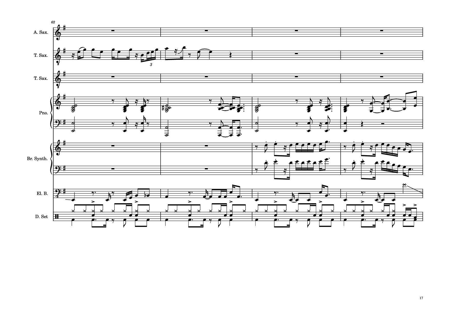 Page 17 of Sheet music PDF Piano Guitar Tab 176th Street Piano - Transcribed by